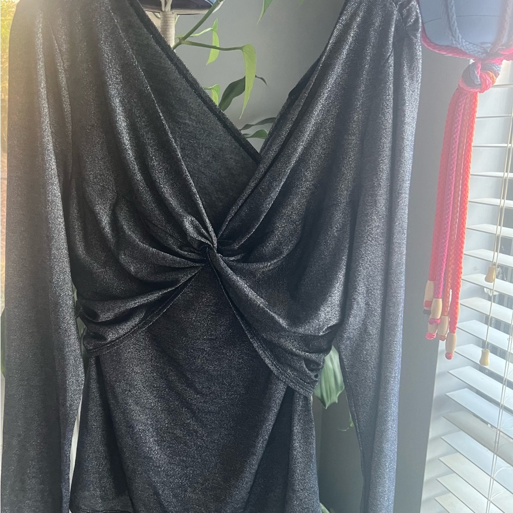 Donna Karan black/pewter shirt
